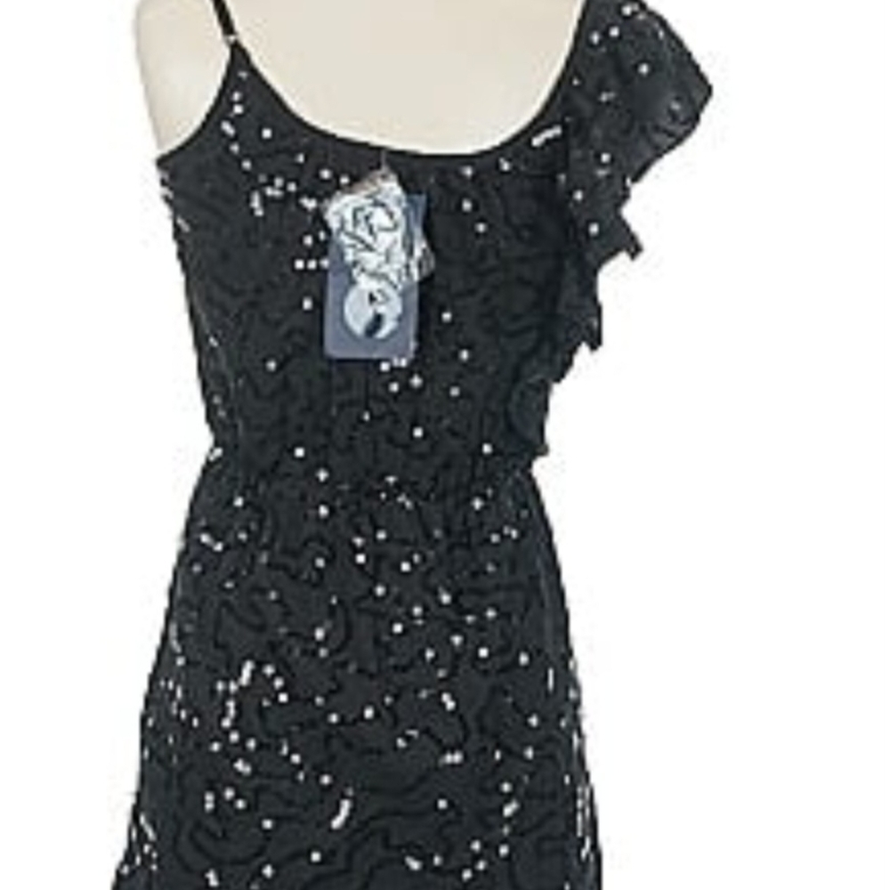 Elegant Black Sequin New Years Dress
